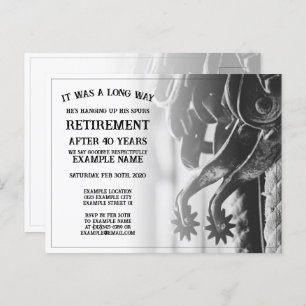 Retirement announcement with old spurs