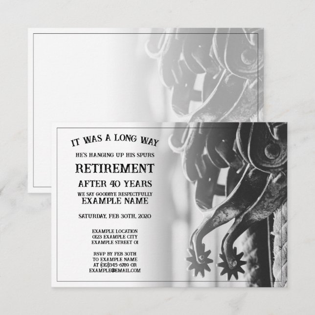 Retirement announcement with old spurs (Front/Back)