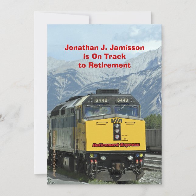 Retirement Announcement, Yellow Train Railroad Announcement (Front)