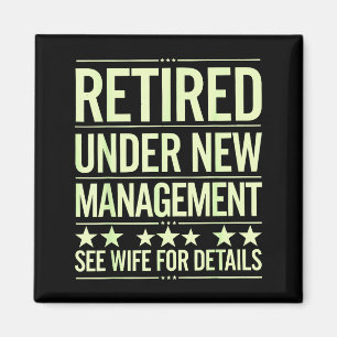 Retirement Art For Men Dad Husband Retired Retirem Magnet