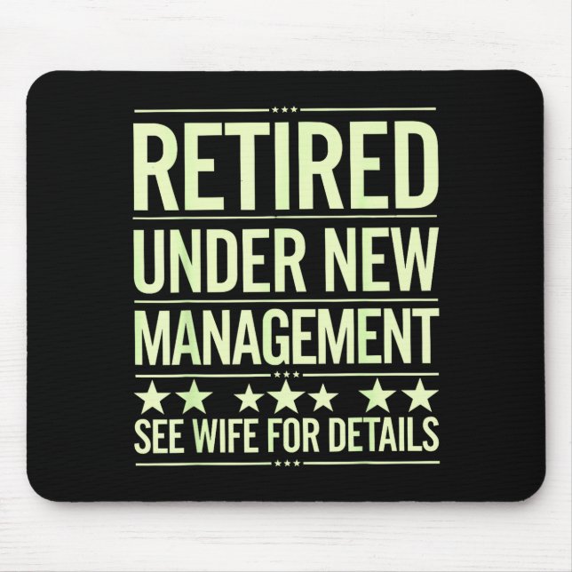 Retirement Art For Men Dad Husband Retired Retirem Mouse Mat (Front)