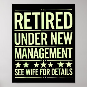 Retirement Art For Men Dad Husband Retired Retirem Poster