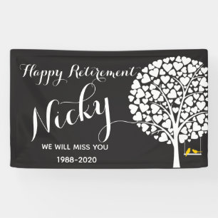 retirement banner personalised