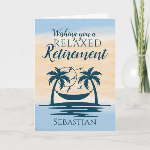 Retirement Beach Hammock  Card