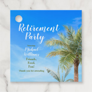 Retirement Beach Theme Party Friends Food Fun Favour Tags