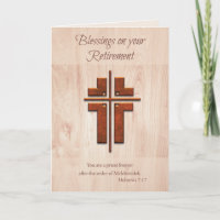 Retirement Blessings Priest, Cross on Wood