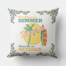 Retirement Bliss square Throw Pillow
