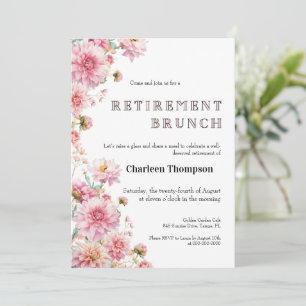Retirement Brunch Invitation • Floral Farewell 