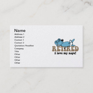 retirement business card