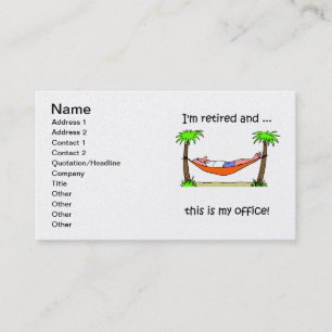 retirement business card
