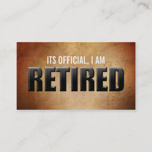 Retirement Business Cards