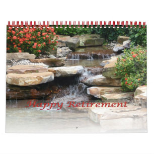Retirement Calendar 2016 Garden Waterfall Cascade