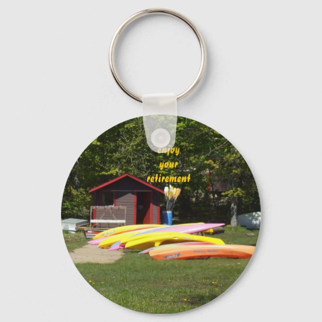Retirement Canoes Key Ring (Front)