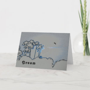 Retirement Card Digital Sunset in Blue