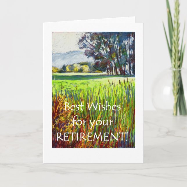 Retirement Card - Evening in the Meadows (Front)
