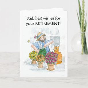 Retirement Card for a Father - Gardener