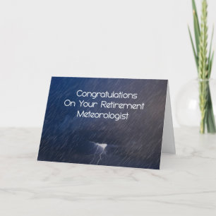 Retirement Card for Meteorologist, Stormy Weather