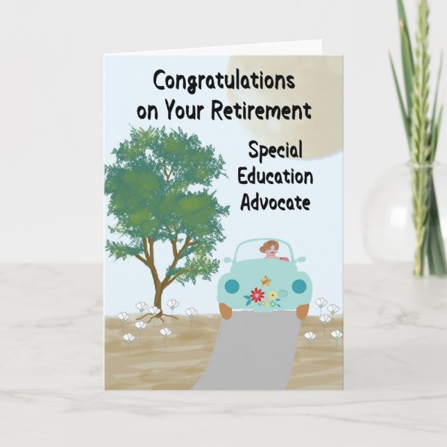 Retirement Card for Special Education Advocate (Front)