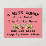 Retirement Card for Women Her<br><div class="desc">Retirement Card for Women Her - A Wise Woman Once Said I'm Outta Here - Humourous Funny</div>