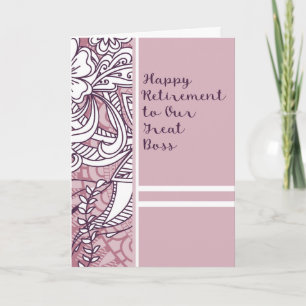 Retirement Card for Your Great Boss