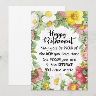 Retirement Card, Leaving Work Card, Card Retraite