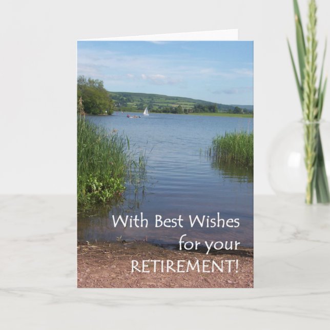 Retirement Card - Sailing on Lake (Front)