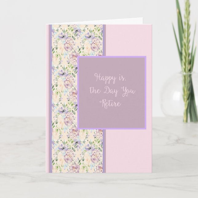 Retirement Card with Floral Design (Front)