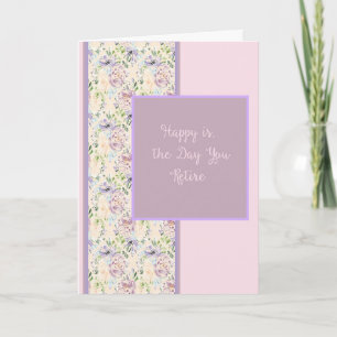 Retirement Card with Floral Design