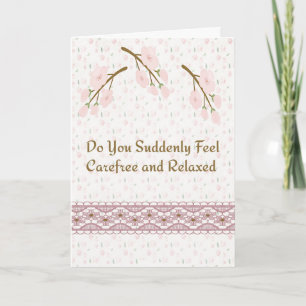Retirement Card with Pink Flowers