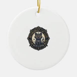 Retirement Cat Cat Dad Gift Idea - Retirement Cat Ceramic Tree Decoration
