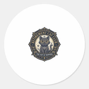 Retirement Cat Cat Dad Gift Idea - Retirement Cat Classic Round Sticker