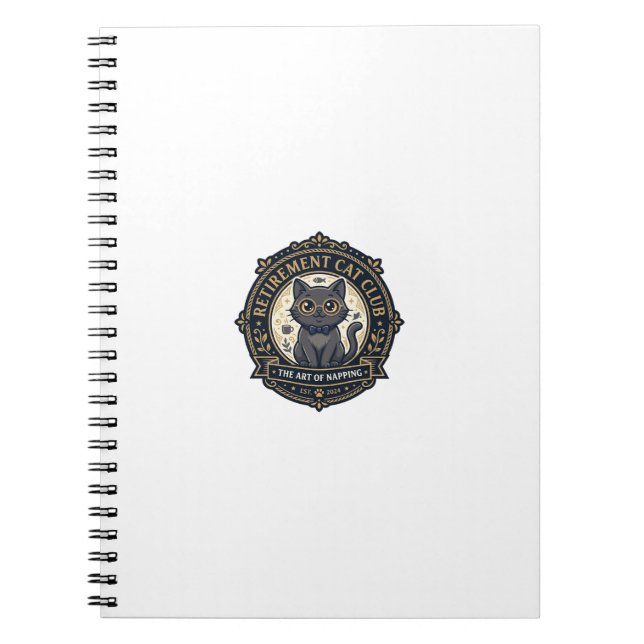 Retirement Cat Cat Dad Gift Idea - Retirement Cat  Notebook (Front)
