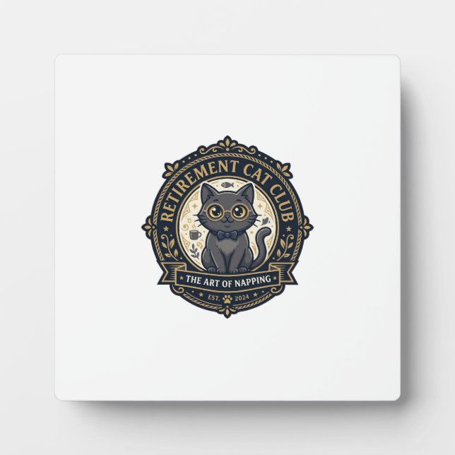 Retirement Cat Cat Dad Gift Idea - Retirement Cat  Plaque (Front)