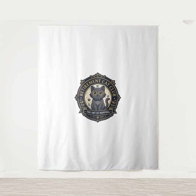 Retirement Cat Cat Dad Gift Idea - Retirement Cat  Tapestry (Front)