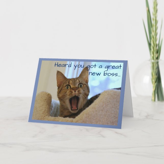 Retirement Cat is Very Happy Card (Front)