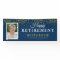 Retirement Celebration Party Glitter Photo Blue