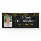Retirement Celebration Party Gold Glitter Photo