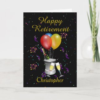 Retirement Champagne Celebration Card