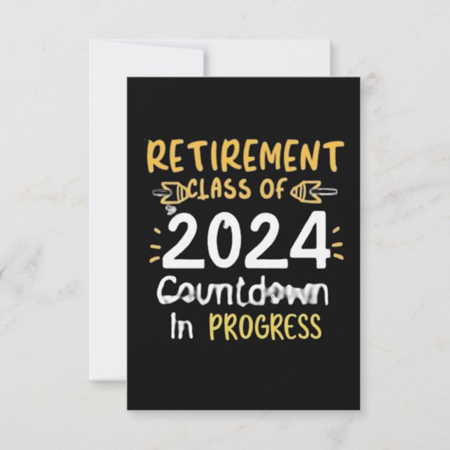 retirement class of 2024 countdown in progress invitation (Front)