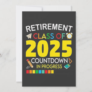 Retirement Class of 2025 Countdown in Process Holiday Card