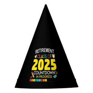 Retirement Class of 2025 Countdown in Process Party Hat