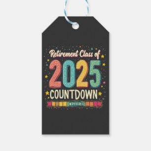 Retirement Class of 2025 in Process Graduation Gift Tags