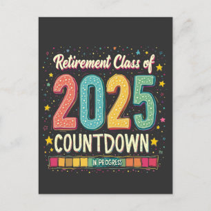 Retirement Class of 2025 in Process Graduation  Holiday Postcard