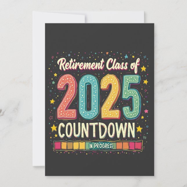 Retirement Class of 2025 in Process Graduation  Invitation (Front)
