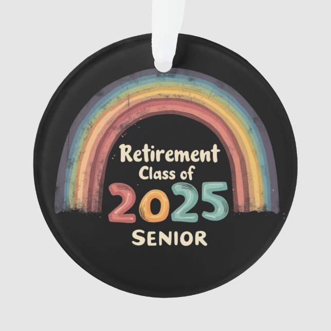 Retirement Class of 2025 Senior Milestone Moment Ornament (Front)