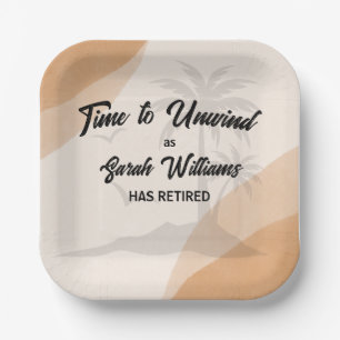 Retirement Company Farewell Party  Paper Plate