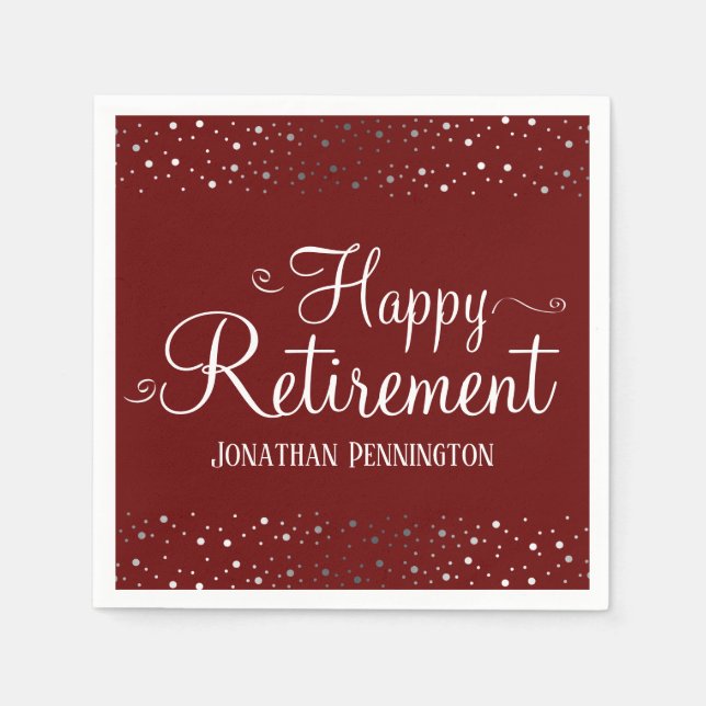 Retirement Confetti Napkin (Front)
