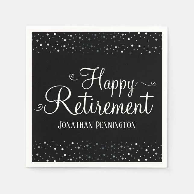 Retirement Confetti Napkin (Front)