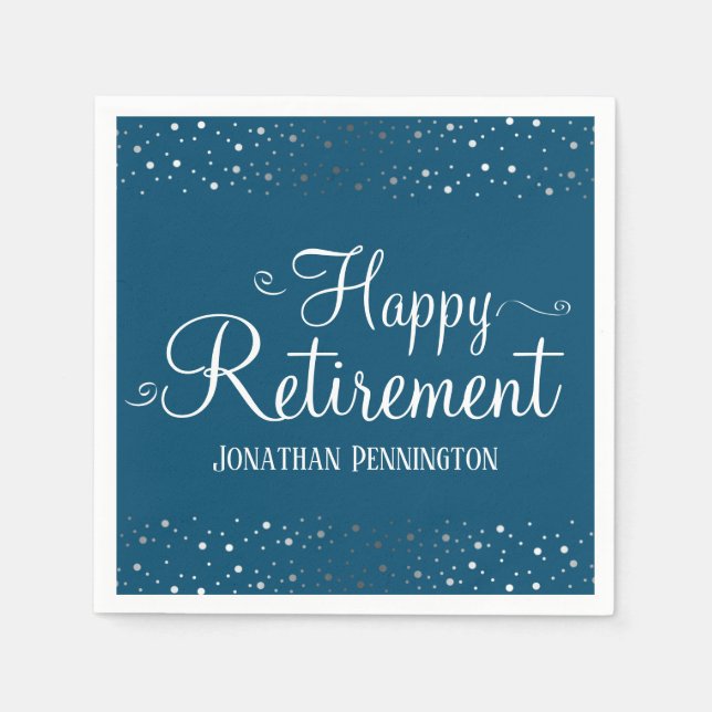Retirement Confetti Napkins (Front)