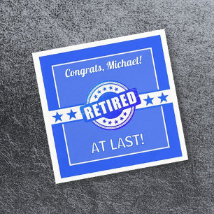 Retirement Congrats! personalised party Napkin